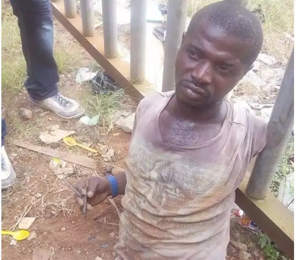 Car thief beaten to stupor in Abia [PHOTO]